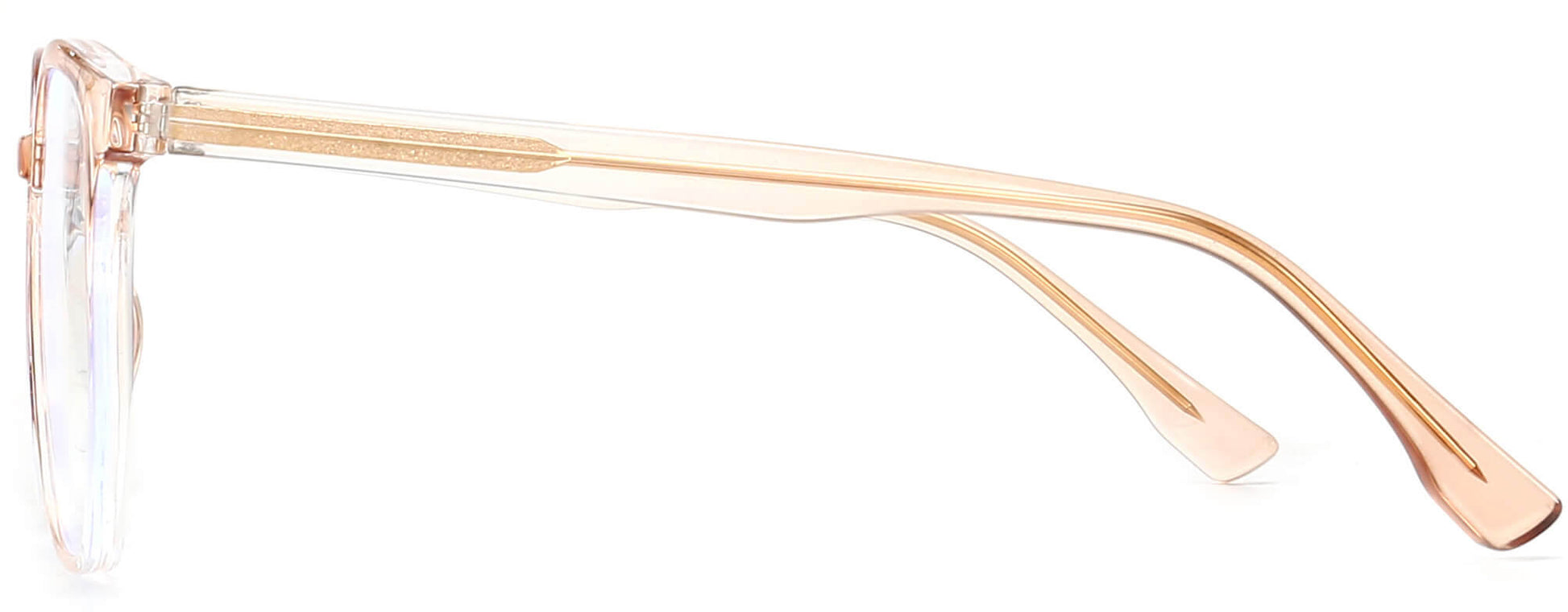 Dusty Rectangle Clear Eyeglasses from ANRRI, side view