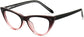 Eden Cateye Pink Eyeglasses from ANRRI, angle view