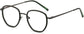 Edgar Geometric Green Eyeglasses from ANRRI, angle view