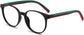Edith Round Black Eyeglasses from ANRRI, angle view