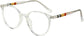 Elaine Round Clear Eyeglasses from ANRRI, angle view
