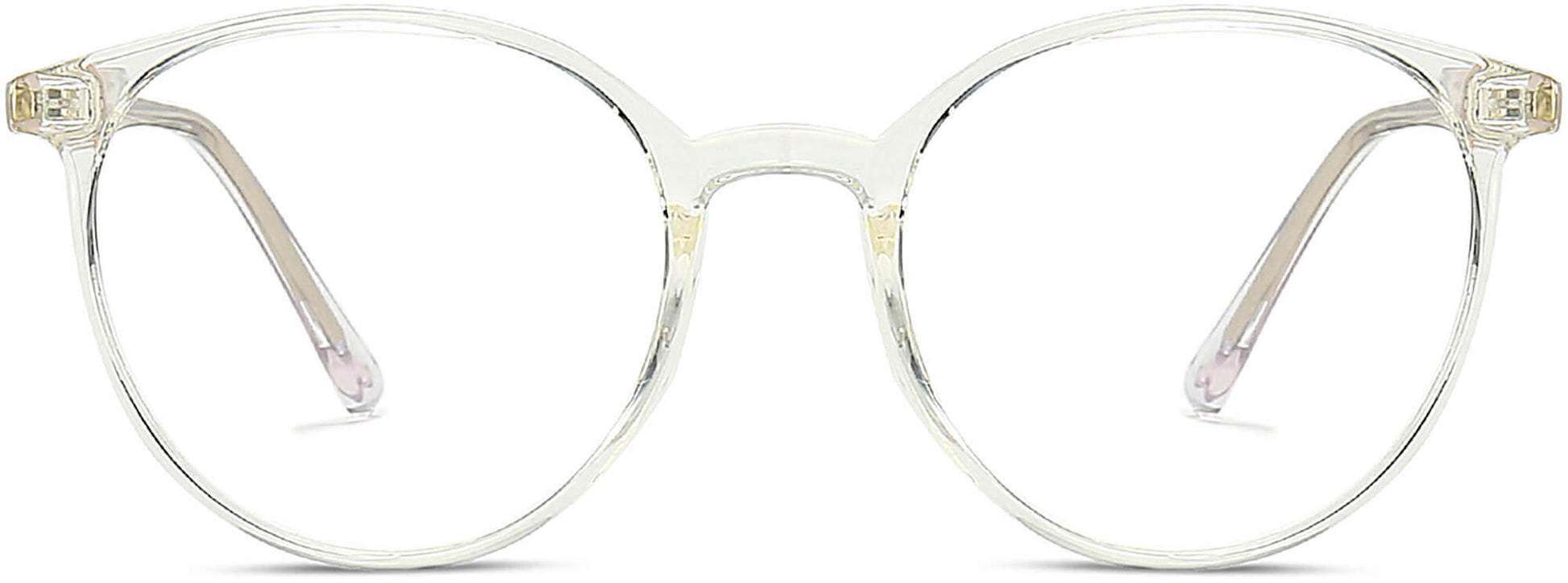 Elaine Round Clear Eyeglasses from ANRRI, front view