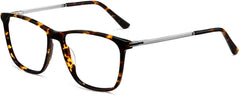 Eleanore Square Tortoise Eyeglasses from ANRRI, angle view