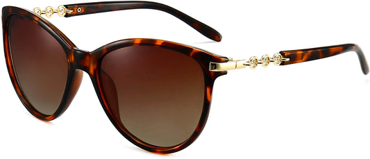 Elena Tortoise Plastic Sunglasses from ANRRI, angle view