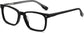 Eliana Square Black Eyeglasses from ANRRI, angle view