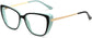 Elianna Cateye Black Eyeglasses from ANRRI, angle view
