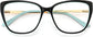 Elianna Cateye Black Eyeglasses from ANRRI, closed view