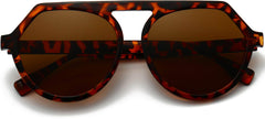 Elizabeth Tortoise Plastic Sunglasses from ANRRI, closed view