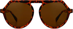 Elizabeth Tortoise Plastic Sunglasses from ANRRI, front view