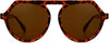 Elizabeth Tortoise Plastic Sunglasses from ANRRI, front view