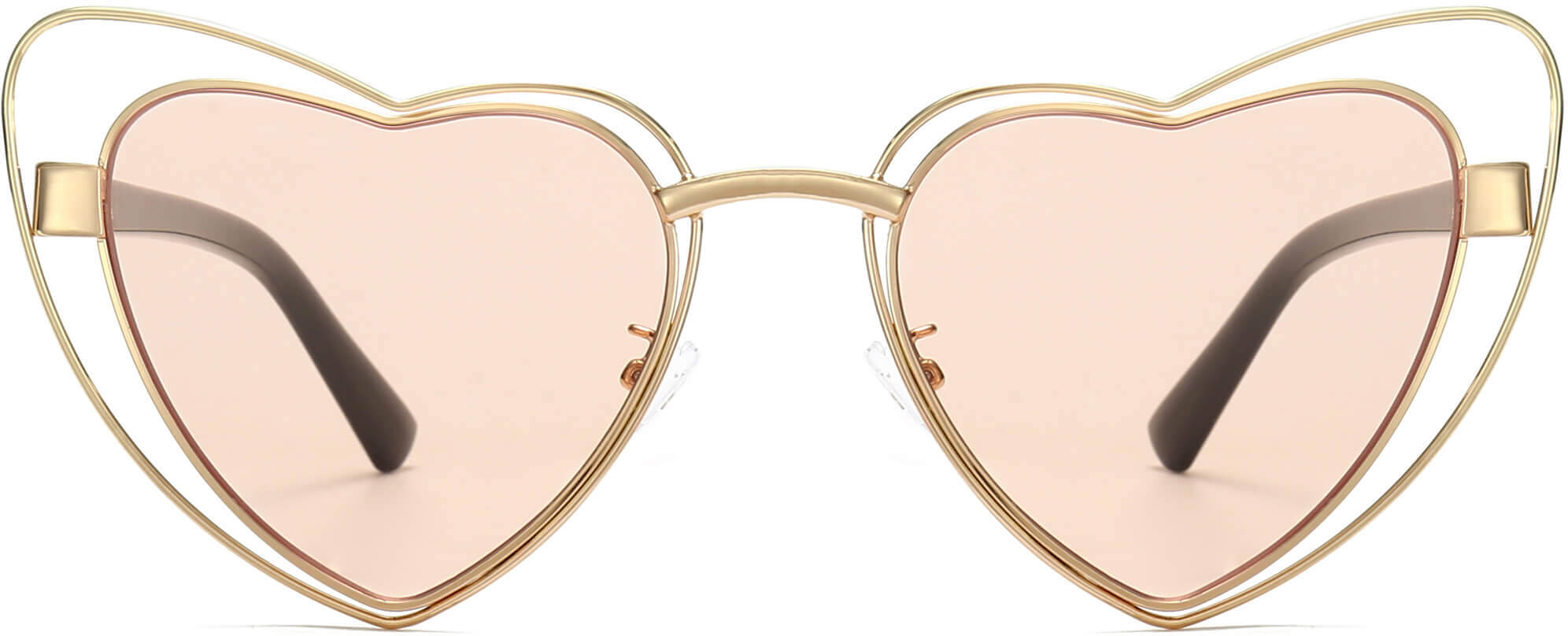 Eloise Gold Stainless steel Sunglasses from ANRRI, front view