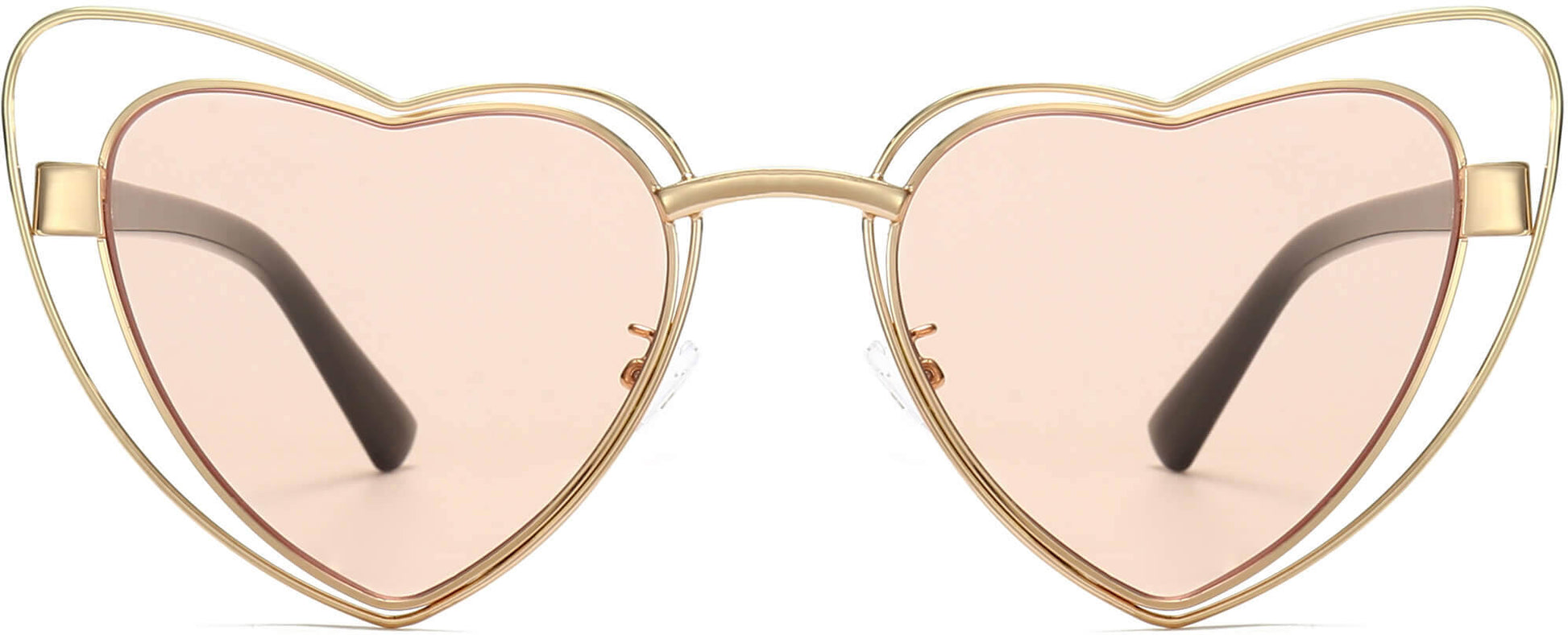 Eloise Gold Stainless steel Sunglasses from ANRRI, front view