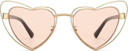 Eloise Gold Stainless steel Sunglasses from ANRRI, front view