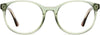 Elora Round Green Eyeglasses from ANRRI, front view