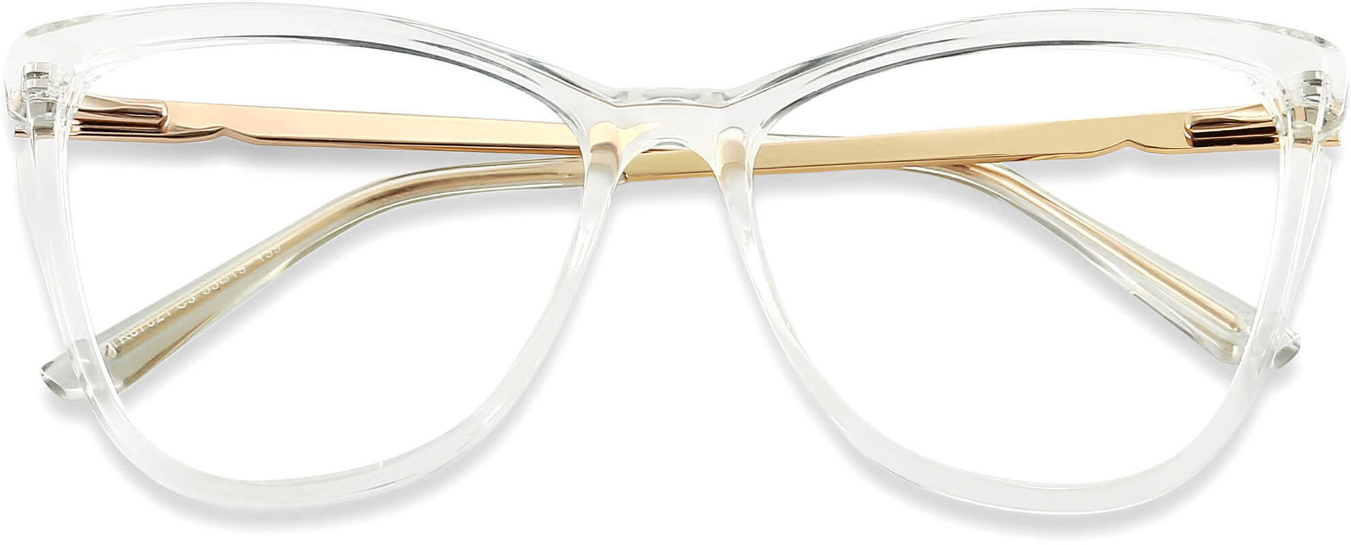 Elsa Cateye Clear Eyeglasses from ANRRI, closed view