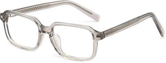 Emanuel Rectangle Gray Eyeglasses from ANRRI, angle view