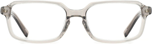 Emanuel Rectangle Gray Eyeglasses from ANRRI, front view