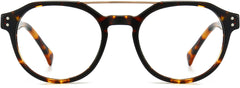 Emberly Round Tortoise Eyeglasses from ANRRI, front view