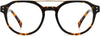 Emberly Round Tortoise Eyeglasses from ANRRI, front view