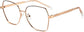Emely Geometric Gold Eyeglasses from ANRRI, angle view