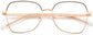 Emely Geometric Gold Eyeglasses from ANRRI, closed view