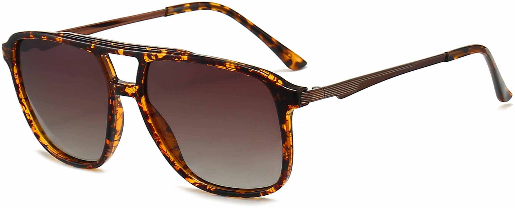 Emerson Tortoise Plastic Sunglasses from ANRRI, angle view