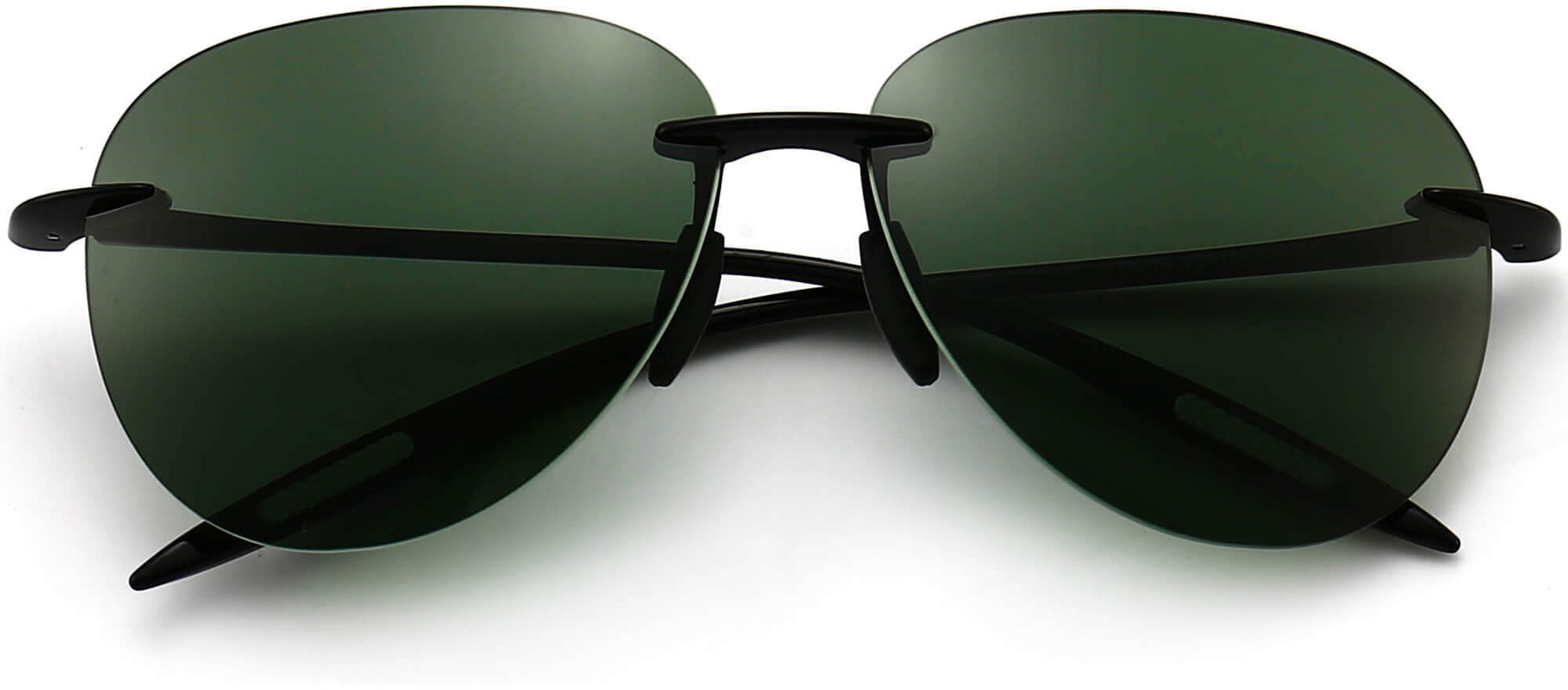 Emery Black Plastic Sunglasses from ANRRI, closed view