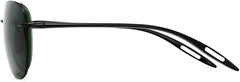 Emery Black Plastic Sunglasses from ANRRI, side view