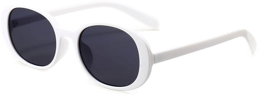 Emery White Plastic Sunglasses from ANRRI, angle view