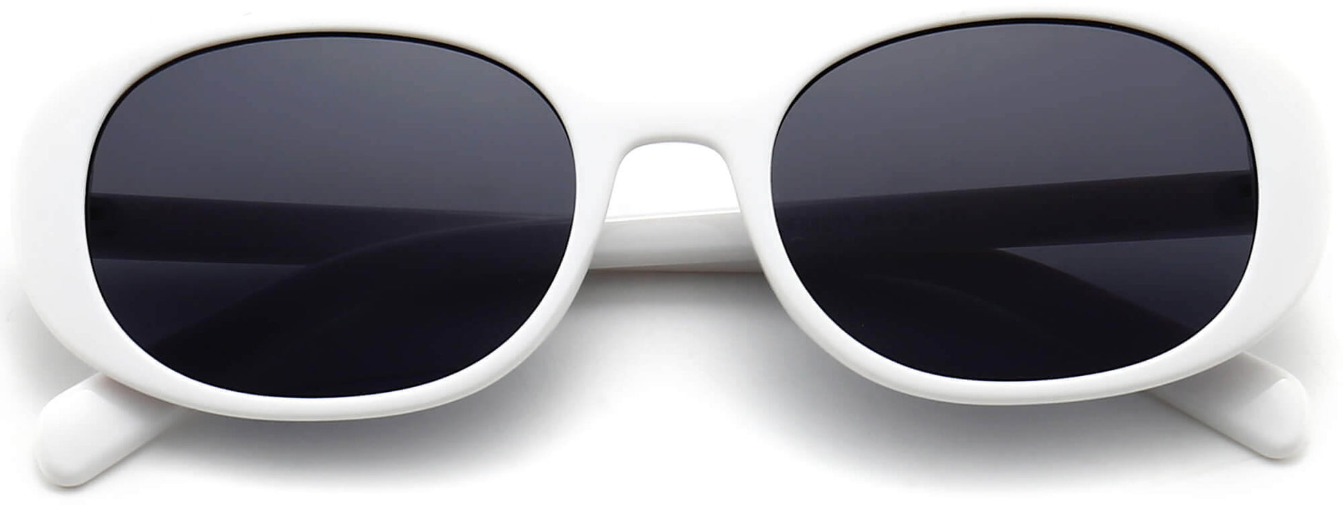 Emery White Plastic Sunglasses from ANRRI, closed view