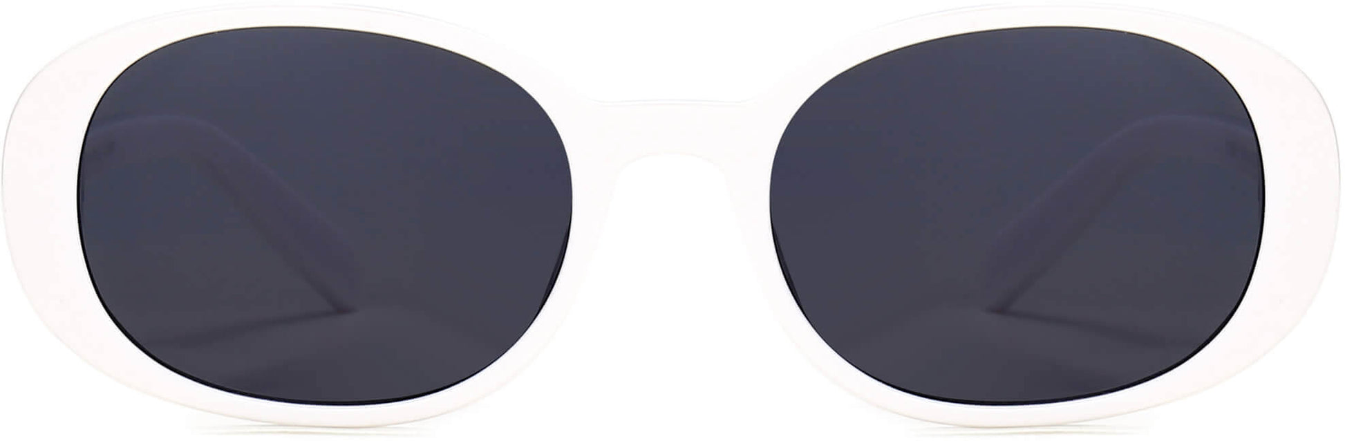 Emery White Plastic Sunglasses from ANRRI, front view