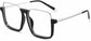 Emiliano Square Black Eyeglasses from ANRRI, angle view