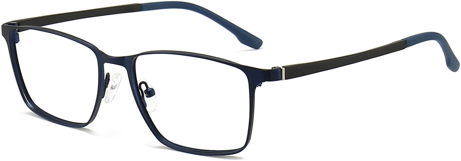 Emir Rectangle Blue Eyeglasses from ANRRI, angle view