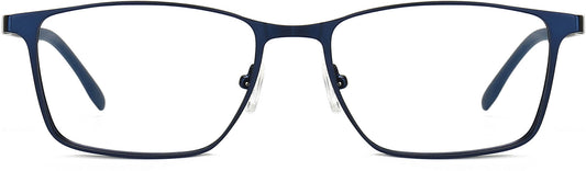 Emir Rectangle Blue Eyeglasses from ANRRI, front view