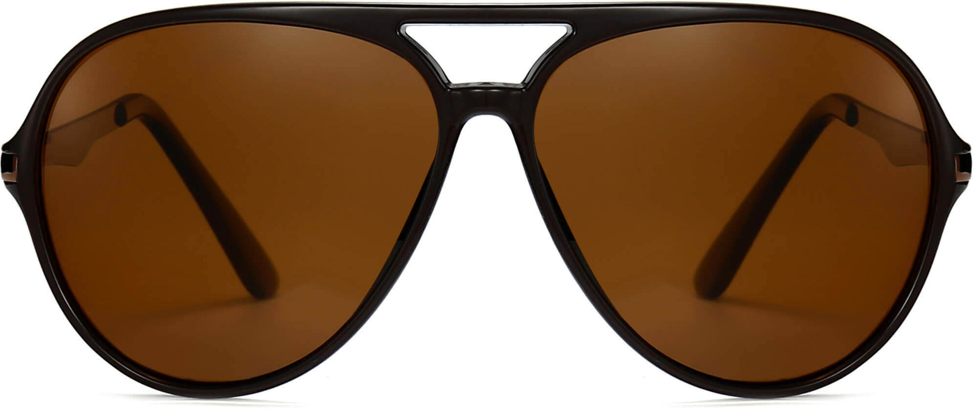 Enzo Brown Plastic Sunglasses from ANRRI, front view