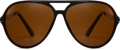 Enzo Brown Plastic Sunglasses from ANRRI, front view