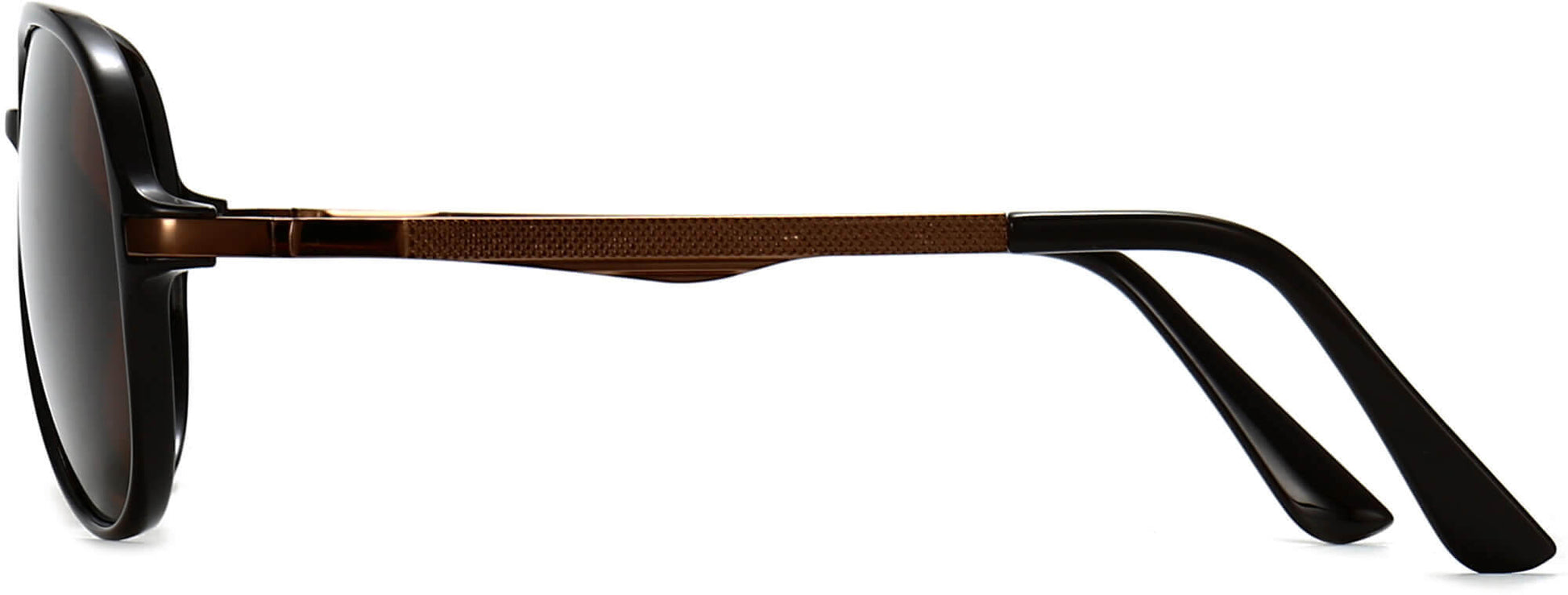 Enzo Brown Plastic Sunglasses from ANRRI, side view