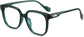Erin Square Green Eyeglasses from ANRRI, angle view