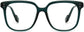 Erin Square Green Eyeglasses from ANRRI, front view