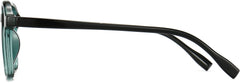 Ermias Square Green Eyeglasses from ANRRI, side view