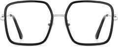 Esme Square Black Eyeglasses from ANRRI, front view