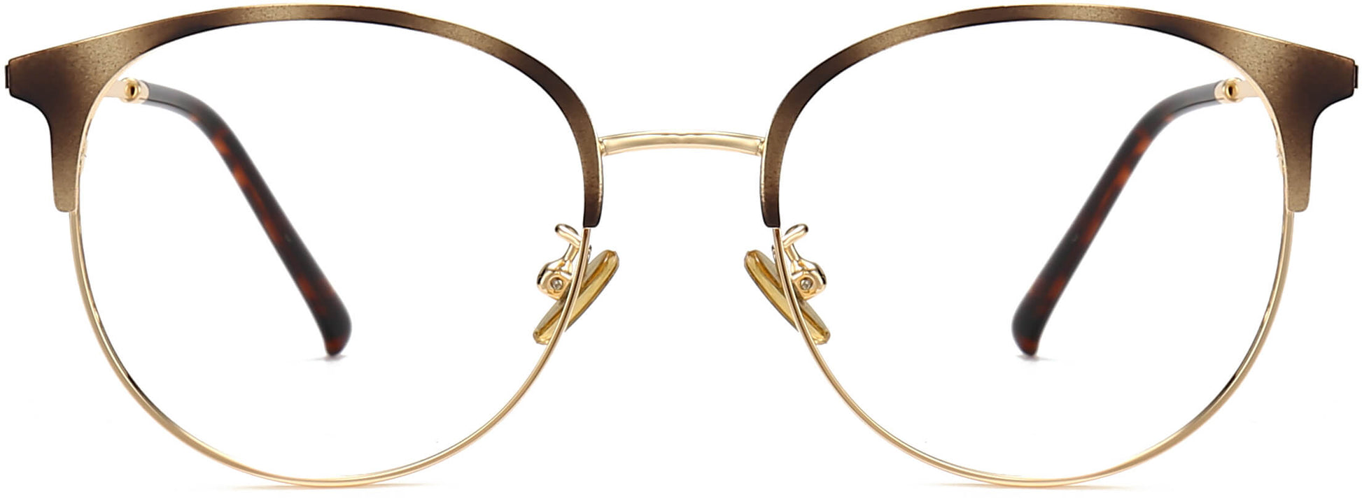 Estella Round Tortoise Eyeglasses from ANRRI, front view