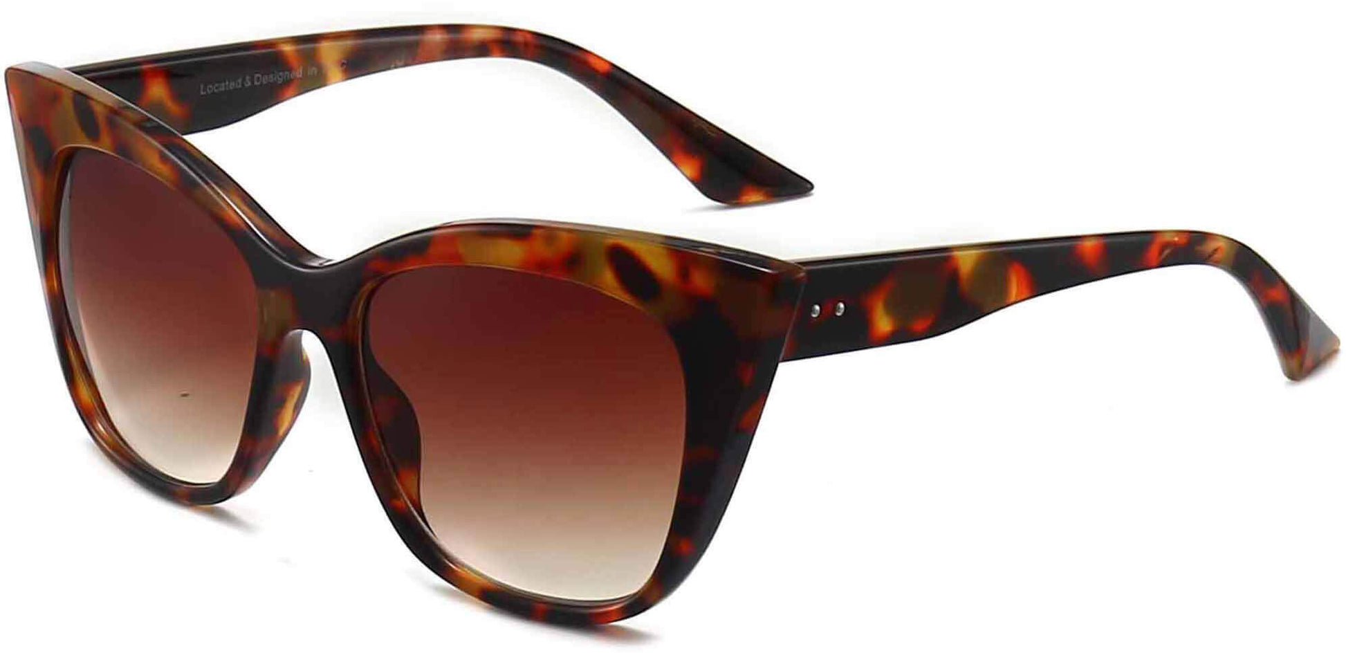 Esther Tortoise Plastic Sunglasses from ANRRI, angle view