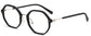 Estrella Geometric Black Eyeglasses from ANRRI, angle view