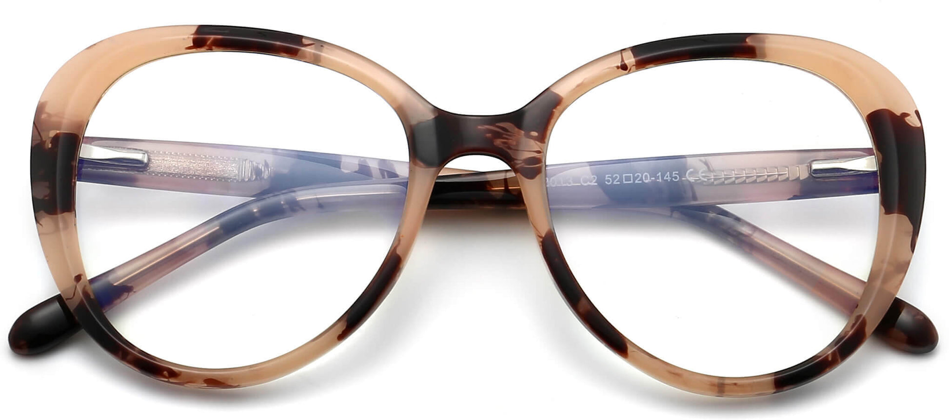 Evelyn Cateye Tortoise Eyeglasses from ANRRI, closed view