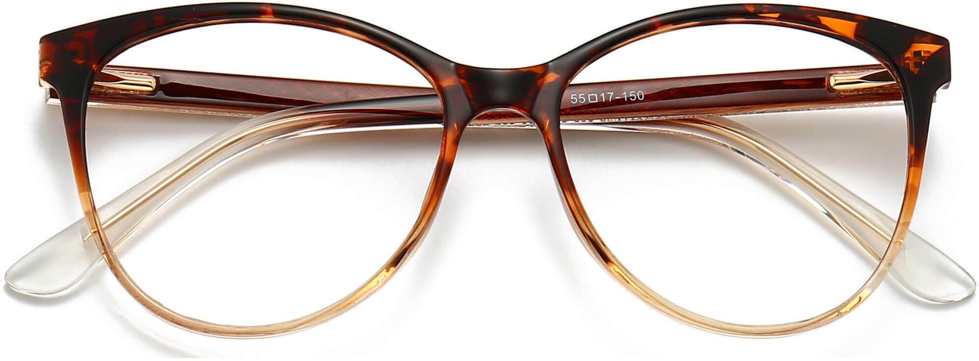Everleigh Cateye Tortoise Eyeglasses from ANRRI, closed view