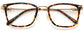 Felicity Square Tortoise Eyeglasses from ANRRI, closed view