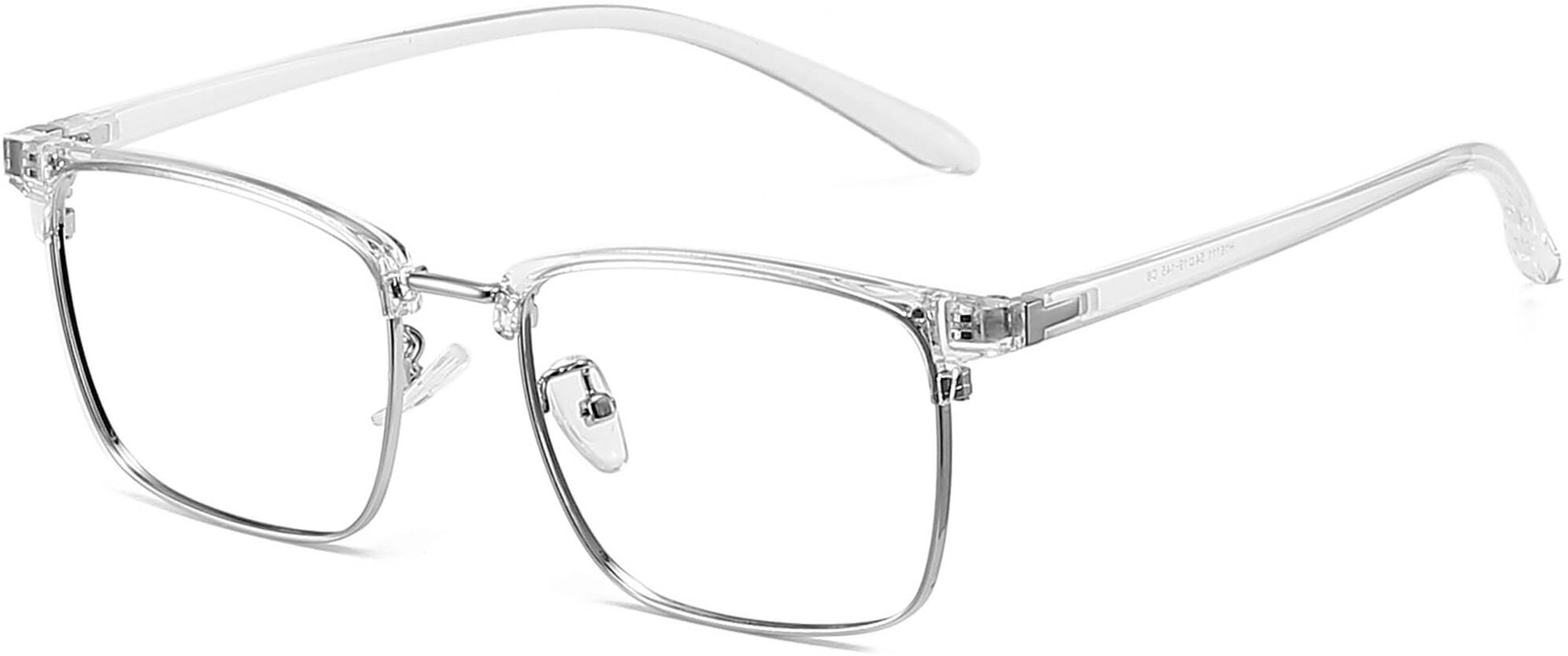 Fernando Browline Clear Eyeglasses from ANRRI, angle view