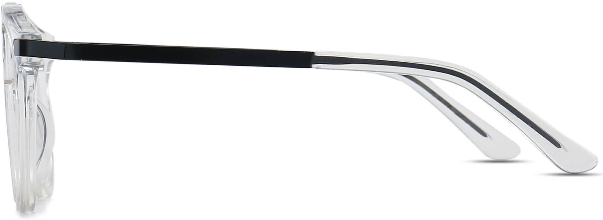 Finley Round Clear Eyeglasses from ANRRI, side view