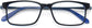 Finnegan Rectangle Blue Eyeglasses from ANRRI, closed view
